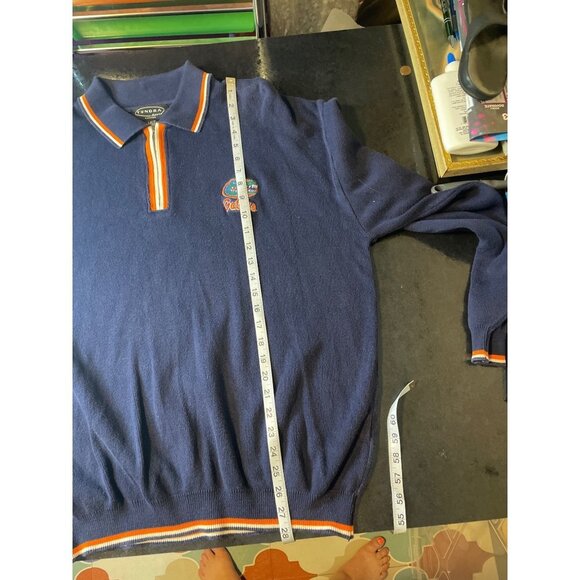 Vintage Tundra Florida Gators Pullover Knit Navy Long Sleeve Half Zip Sweater - Picture 7 of 10